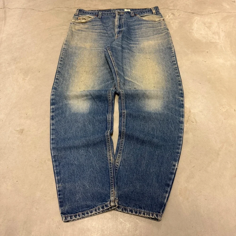 Levis 550 Orange Tab Relaxed Fit Tapered Leg Jeans Mens 36x31.5 Vintage